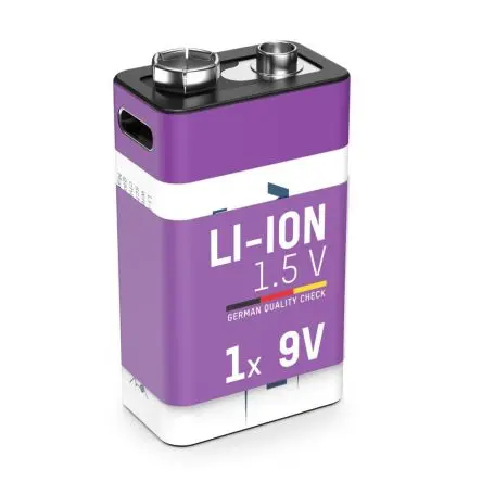 Produktfoto 1 von Ansmann Ansmann Li-Ion Li-Ion 9V Akku, IEC 896-2, 400 mAh