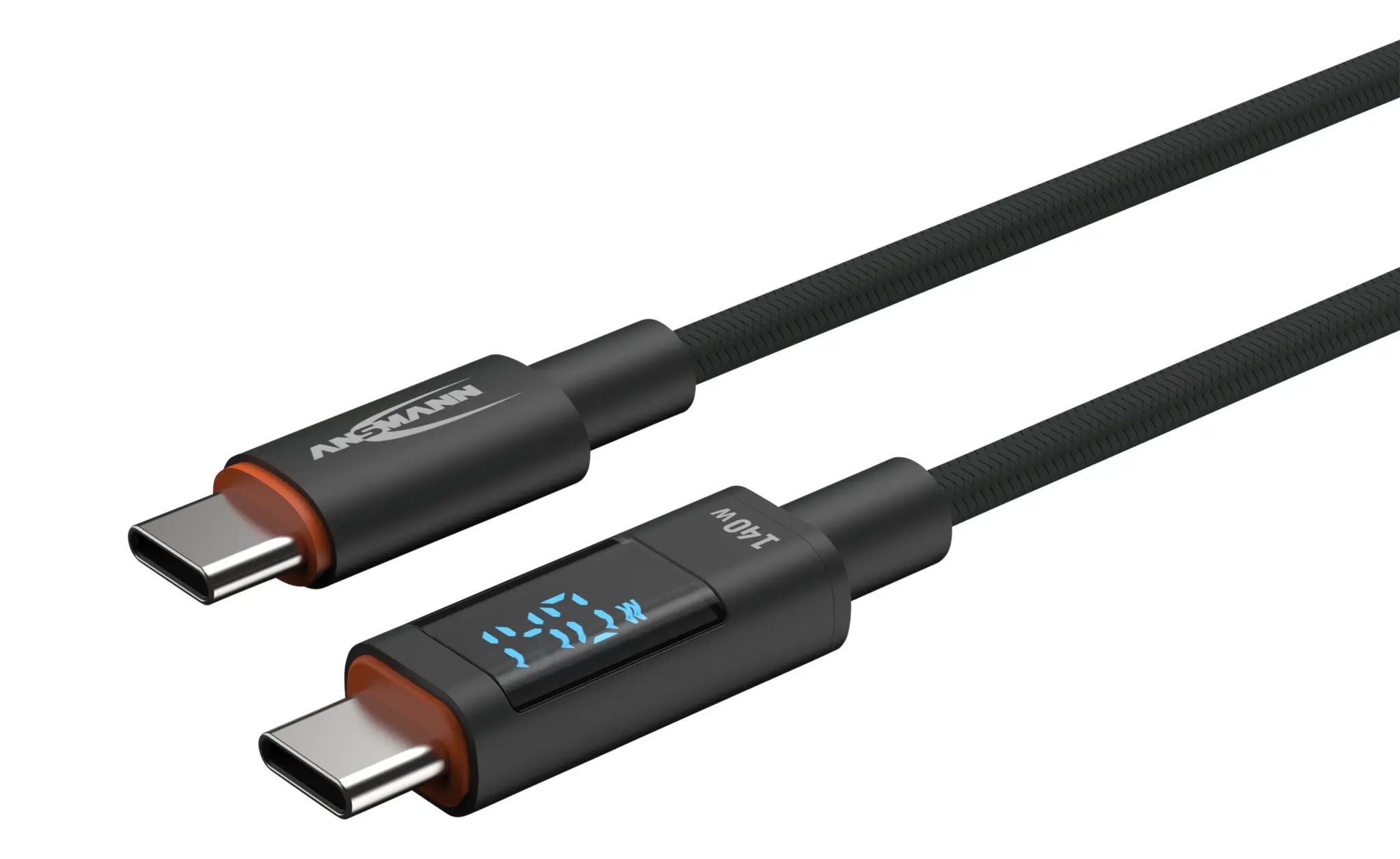 Produktfoto 1 von Ansmann USB-Kabel, USB C / USB C, 2m Grau