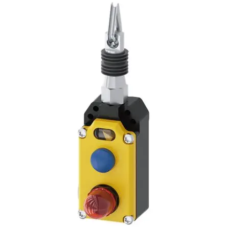 Produktfoto 1 von Siemens 3SE7 Sprungfunktion Kabel Sicherheitsschalter 24V dc aus Kunststoff, 2 / 3, Taste Betätiger inklusive