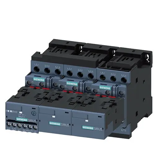 Produktfoto 1 von Siemens 3RA24 Schütz 24 V dc-Spule, 3-polig, 690V / 50 A 24 V dc 22 kW 3 Schließer, 3 Öffner Sicherheit 6-Hilfskontakte