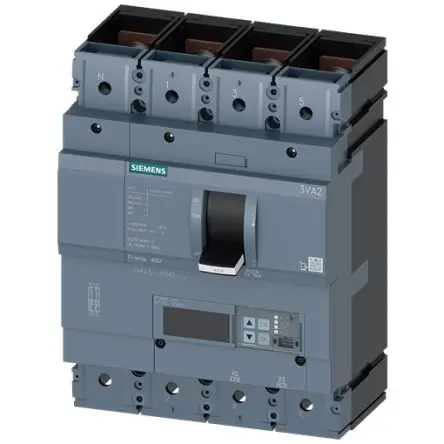 Produktfoto 1 von Siemens 3VA SENTRON Elektronischer Schutzschalter 690V 4, 400A 85 kA, Typ E L. 110 mm x 184mm