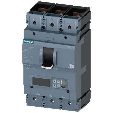 Produktfoto 1 von Siemens 3VA2 SENTRON Elektronischer Schutzschalter 690V 3, 400A 25 kA, L-Typ L. 110 mm x 138mm