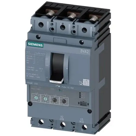 Produktfoto 1 von Siemens 3VA2 SENTRON Elektronischer Schutzschalter 690V 3, 160A 55 kA, Typ M L. 86 mm x 105mm