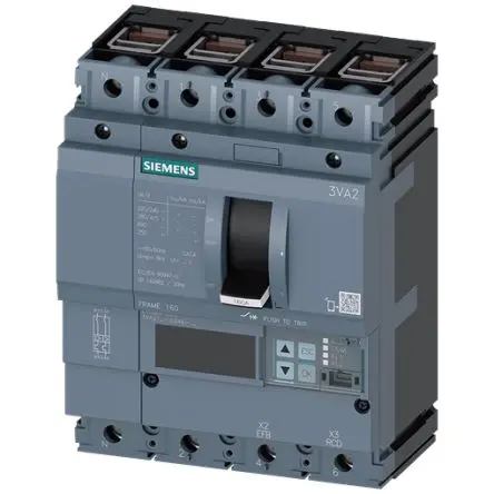 Produktfoto 1 von Siemens 3VA2 SENTRON Elektronischer Schutzschalter 690V 4, 25A 25 kA, L-Typ L. 86 mm x 140mm