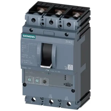 Produktfoto 1 von Siemens 3VA2 SENTRON Elektronischer Schutzschalter 690V 3, 40A 25 kA, L-Typ L. 86 mm x 105mm