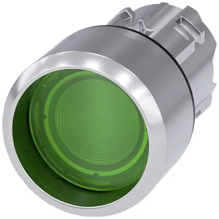 Produktfoto 1 von Siemens 3SU1 Druckschalter Grün Beleuchtet Tastend, IP66, IP67, IP69K