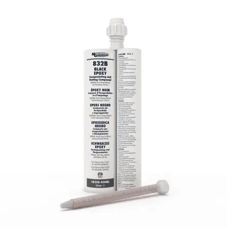 MG Chemicals 832B Vergussmasse Epoxidharz, Aushärtung 15 min Doppelkartusche 450 ml Schwarz