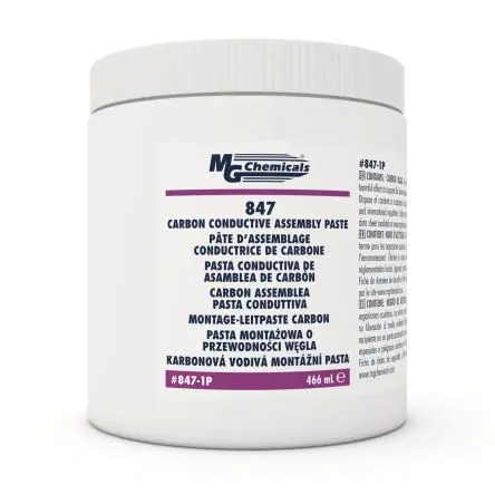 Produktfoto 1 von MG Chemicals 847 Leitfähiges Kohlenstoff-Silikon Fett Schwarz RAL 7021 -70 °C bis 165 °C, Glas 466 ml