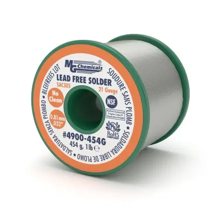 Produktfoto 1 von MG Chemicals Draht Lot 3 %Ag, Ø 0.81 mm / 454 g