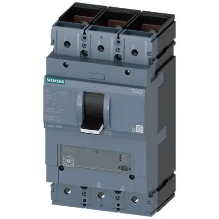 Produktfoto 1 von Siemens 3VA2 SENTRON Elektronischer Schutzschalter 690V 3, 630A 6 kA, Typ M L. 110 mm x 138mm