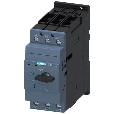 Produktfoto 1 von Siemens 3RV2 SIRIUS Elektronischer Schutzschalter 20V 3, 36A DIN-Hutschiene 4 kA, Typ A L. 149 mm x 55mm
