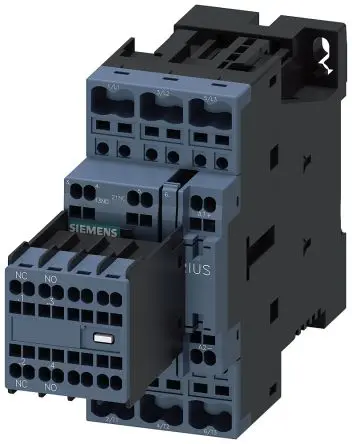 Produktfoto 1 von Siemens 3RT2 Schütz 24V dc-Spule, 3-polig, 690V / 17 A 24V dc 7.5 kW 2 Schließer/2 Öffner Motorsteuerung 4-Hilfskontakte