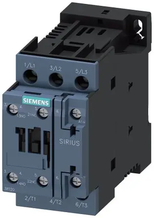 Produktfoto 1 von Siemens Schütz 24V dc-Spule, 3-polig / 9 A 4 kW 1 Schließer/1 Öffner Umkehrend