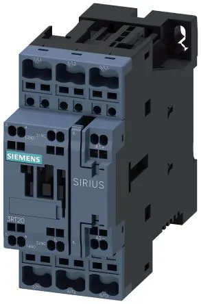 Produktfoto 1 von Siemens 3RT2 Schütz 24V dc-Spule, 3-polig, 690V / 17 A 24V dc 7.5 kW 1 Schließer/1 Öffner Motorsteuerung, Umkehrend