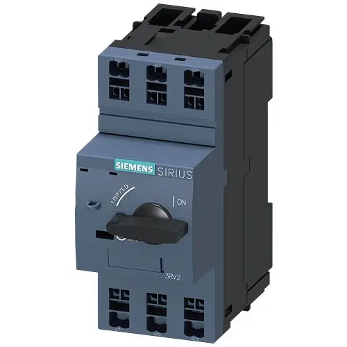 Produktfoto 1 von Siemens 3RV2 SIRIUS Elektronischer Schutzschalter 20V 3, 0.2 A DIN-Hutschiene 100 kA, Typ A L. 97 mm x 45 mm