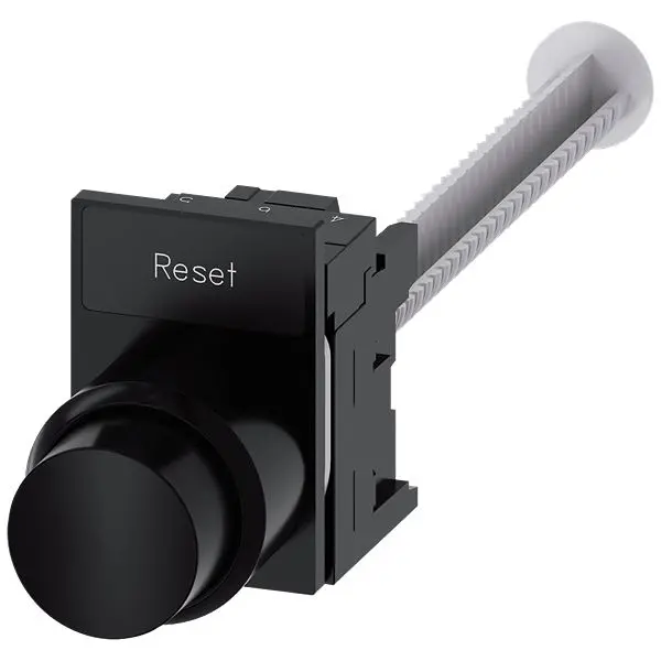 Produktfoto 1 von Siemens 3SU1 Druckschalter Schwarz Tastend Ø 22.3 mm, IP69K, IP40, IP66