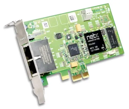 Produktfoto 1 von Hilscher 2 Low-Profile PCI Express Netzwerkkarte, 100Mbps RJ45