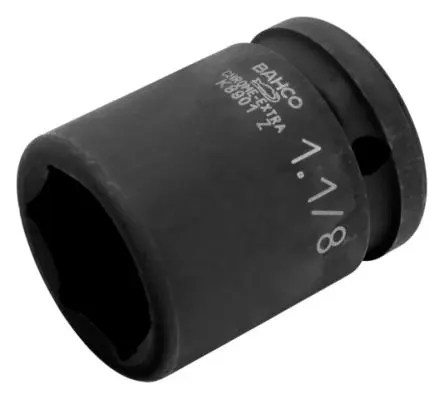 Bahco 3/4 in, 1-5/8 in Sechskant Schlag-Steckschlüssel lang Legierungsstahl, 62 mm