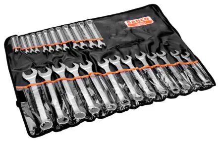 Produktfoto 1 von Bahco Schraubenschlüsselsatz Flacher Ringmaulschlüssel Legierungsstahl, 26-teilig 28, 16, 13, 25, 29, 23, 10, 27, 22,