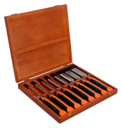 Produktfoto 1 von Bahco Holz, 8 Stück, Stahl gehärtet Meissel-Set 266 mm