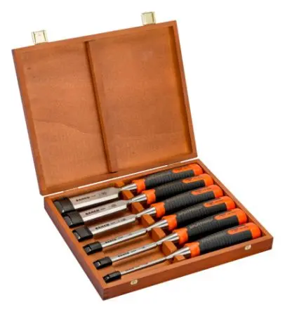 Produktfoto 1 von Bahco Holz, 6 Stück, Stahl gehärtet Meissel-Set 235 mm