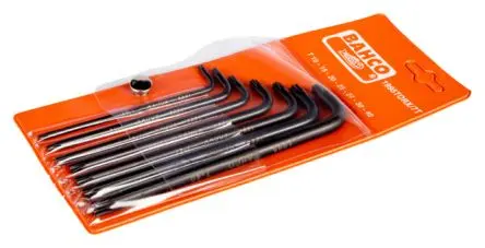 Produktfoto 1 von Bahco TORX®-Steckschlüssel L Lang Stahl 7, T10, T15, T20, T25, T27, T30, T40