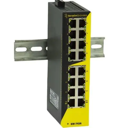 Produktfoto 1 von Brainboxes SW-7416 Netzwerk Switch 16-Port Unmanaged 100Mbit/s