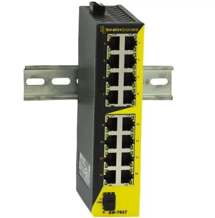 Produktfoto 1 von Brainboxes SW-7617 Netzwerk Switch 16-Port Unmanaged 100Mbit/s