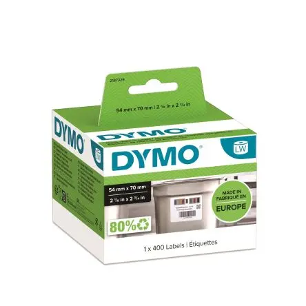 Produktfoto 1 von Dymo, Klebend Schwarz Vorbedrucktes Etikett, 400 pro Paket Stück