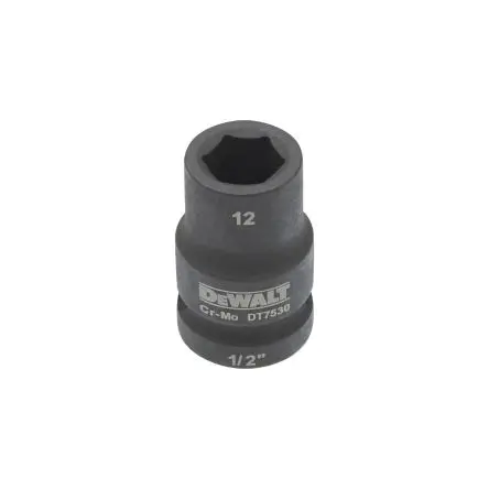 Produktfoto 1 von DeWALT 1/2 in, 12 mm Standard-Steckschlüssel Schlag-Steckschlüssel lang, 38 mm