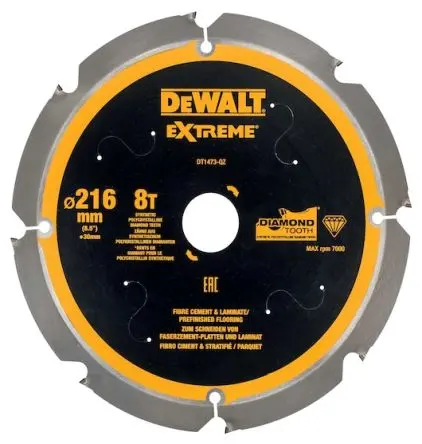 Produktfoto 1 von DeWALT 8 Polykristalliner Diamant Multi-Material Kreissägeblatt, Ø 216 mm 1