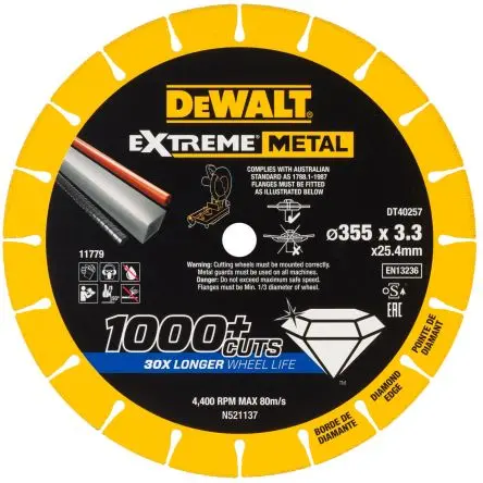 Produktfoto 1 von DeWALT DT402 Diamant Ø 355 mm, Korngröße 1 1 pro Paket
