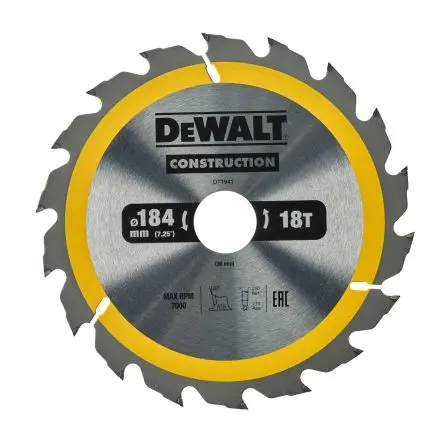 Produktfoto 1 von DeWALT 18 Hartmetall Multi-Material Kreissägeblatt, Ø 184 mm 1