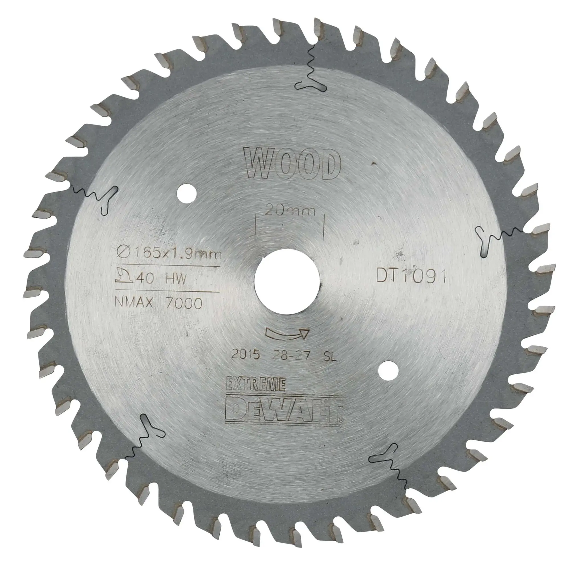 Produktfoto 1 von DeWALT 40 Hartmetall Multi-Material Kreissägeblatt, Ø 165 mm 1