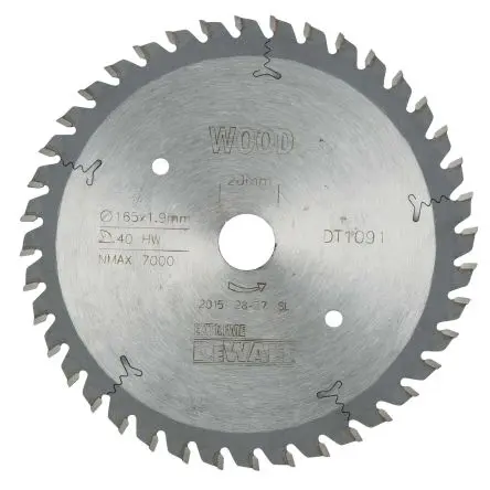 Produktfoto 1 von DeWALT 40 Hartmetall Multi-Material Kreissägeblatt, Ø 165 mm 1