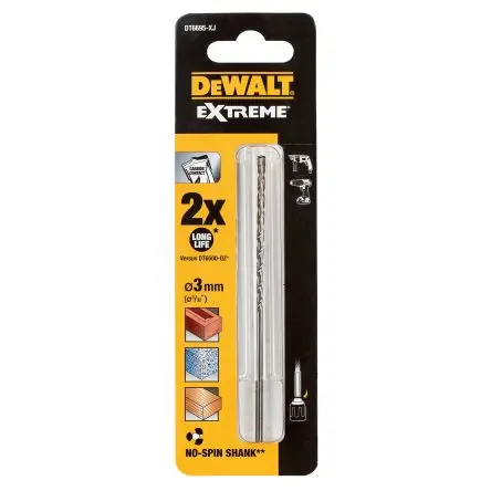 Produktfoto 1 von DeWALT Hartmetallkopf, Gehärteter Stahlkörper Schlag 3 mm x 110mm, 1 Stück