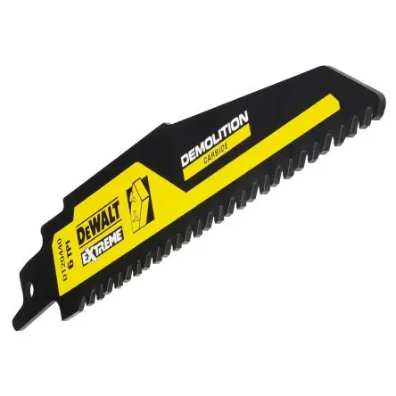 Produktfoto 1 von DeWALT Metall Holz Säbelsägeblatt / 6 TPI 152 mm 1