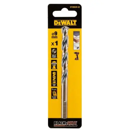 Produktfoto 1 von DeWALT HSS Drehung 9 mm, 1 Stück