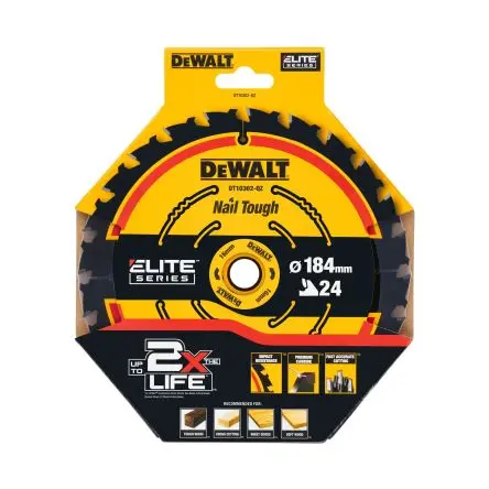 Produktfoto 1 von DeWALT 24 Hartmetall Multi-Material Kreissägeblatt, Ø 184 mm 1