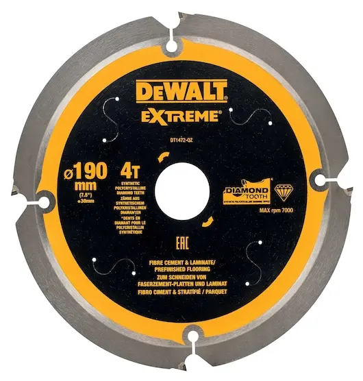 Produktfoto 1 von DeWALT 4 Diamontspitze Multi-Material Kreissägeblatt, Ø 190 mm 1