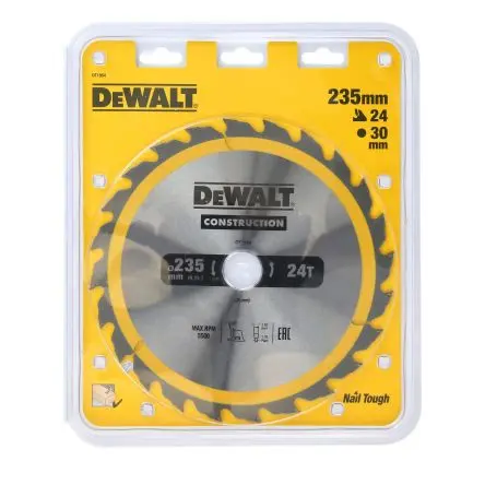 Produktfoto 1 von DeWALT 24 Hartmetall Holz Kreissägeblatt, Ø 235 mm 1