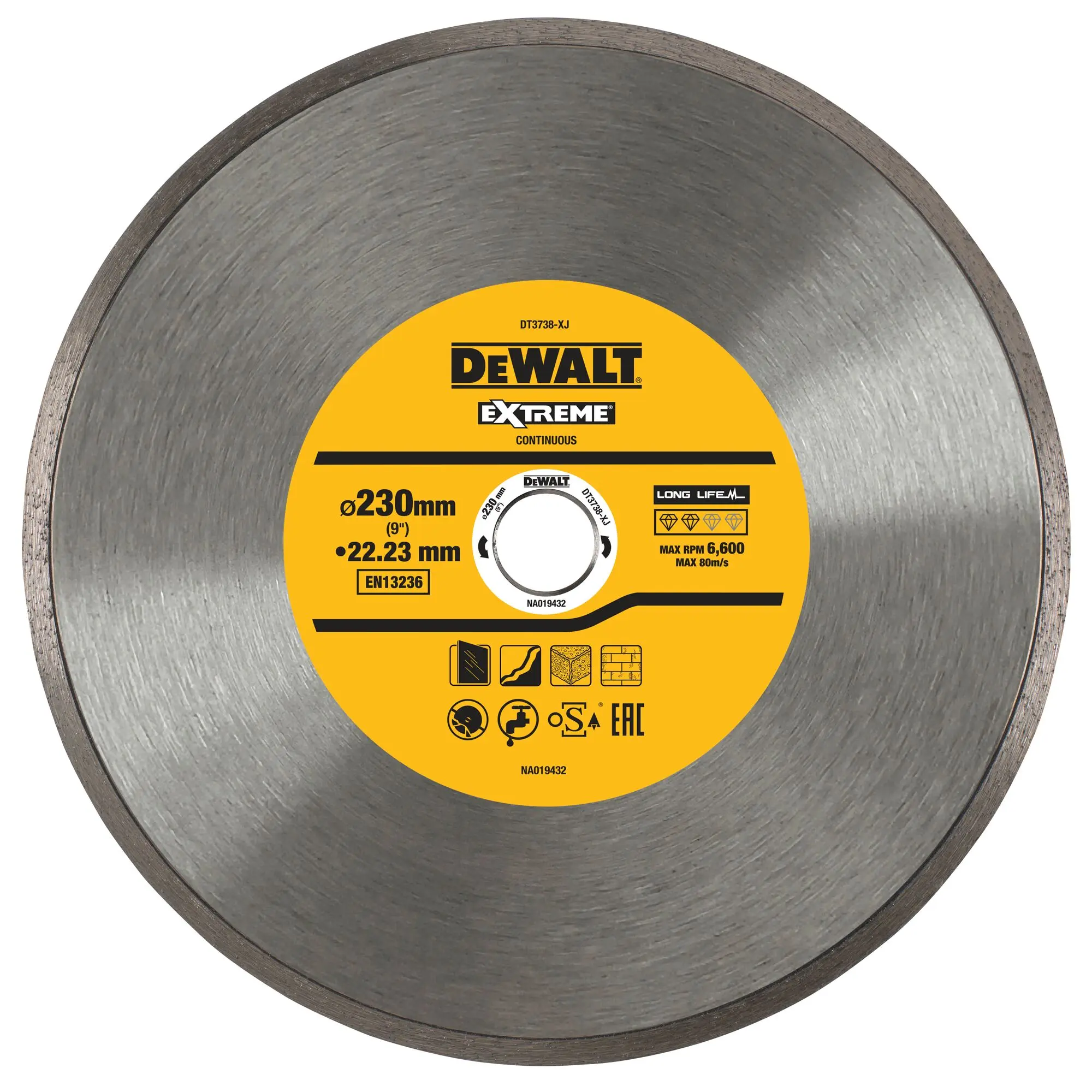 Produktfoto 1 von DeWALT DT37 Diamant Ø 230 mm, Korngröße 1 1 Per Pack