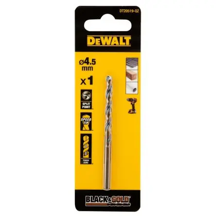 Produktfoto 1 von DeWALT HSS Drehung 4.5 mm, 1 Stück