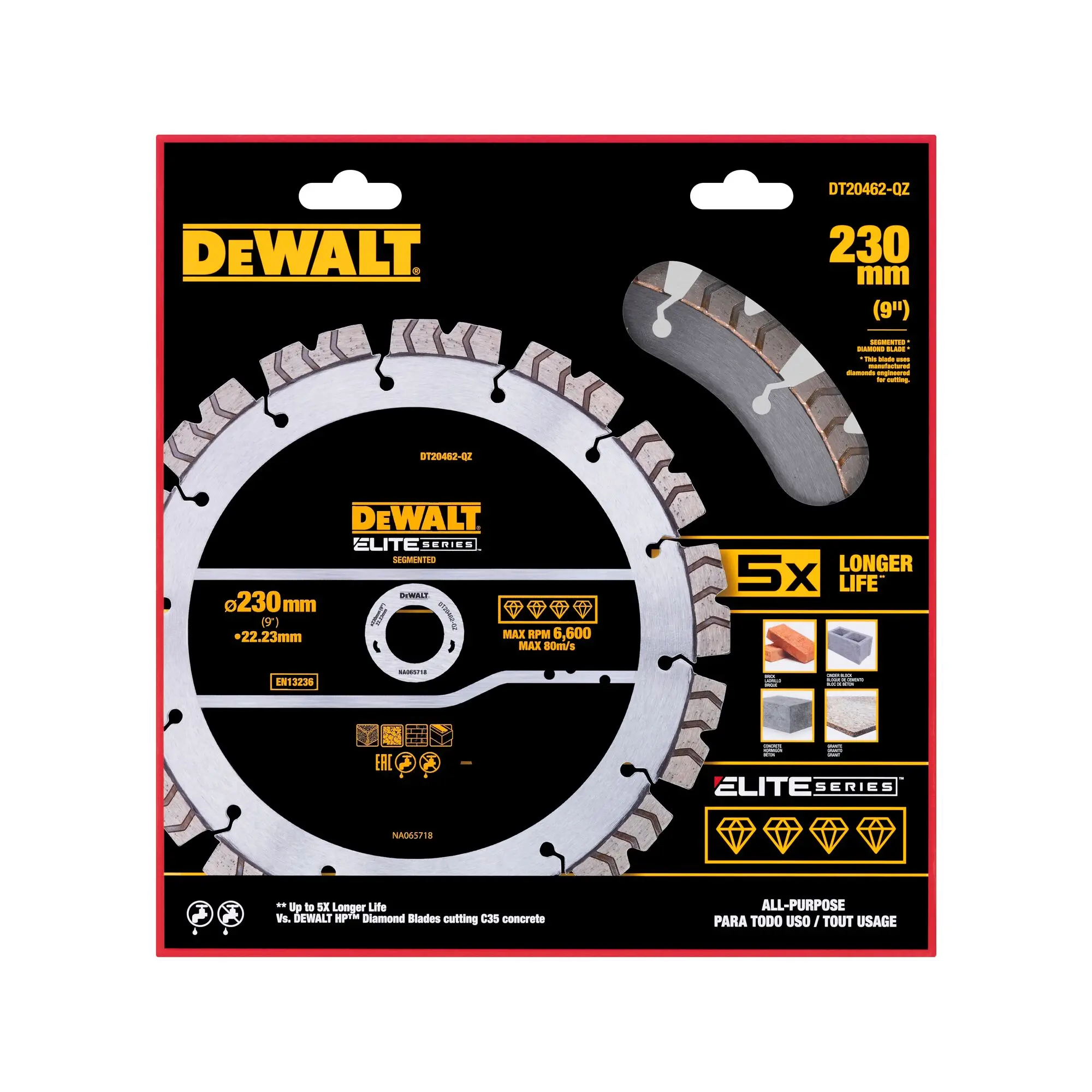 Produktfoto 1 von DeWALT DT204 Diamant Ø 230 mm, Korngröße 1 1 Per Pack