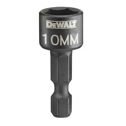 Produktfoto 1 von DeWALT 10 mm Sechskant Steckschlüssel-Handgriff Schließer (NO), Länge 35mm