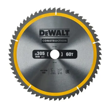 Produktfoto 1 von DeWALT 60 Hartmetall Holz Kreissägeblatt, Ø 305 mm 1