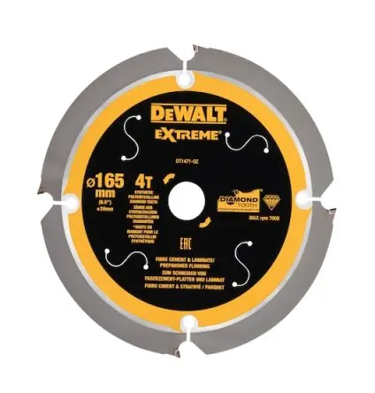 Produktfoto 1 von DeWALT 4 Polykristalliner Diamant Multi-Material Kreissägeblatt, Ø 165 mm 1
