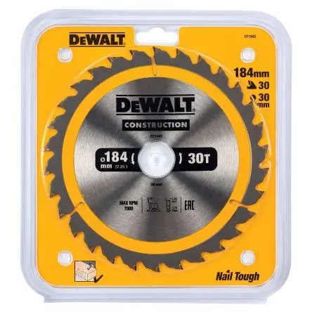 Produktfoto 1 von DeWALT 30 Hartmetall Multi-Material Kreissägeblatt, Ø 184 mm 1