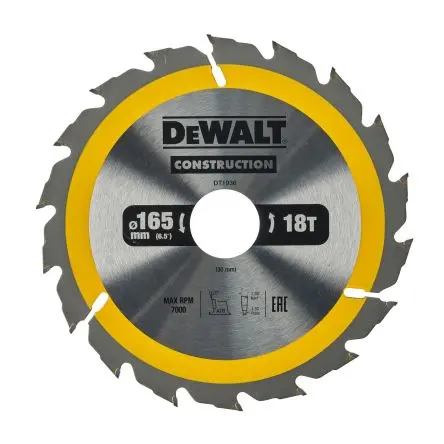 Produktfoto 1 von DeWALT 18 Hartmetall Multi-Material Kreissägeblatt, Ø 165 mm 1