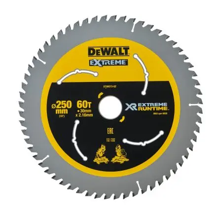 Produktfoto 1 von DeWALT 60 Hartmetall Multi-Material Kreissägeblatt, Ø 250 mm 1